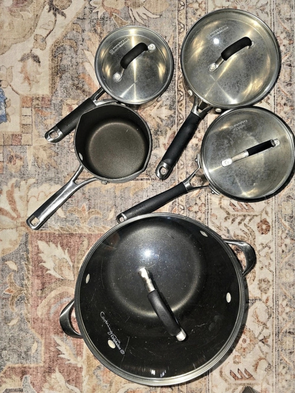 Calphalon Cookware Set Black & Silver